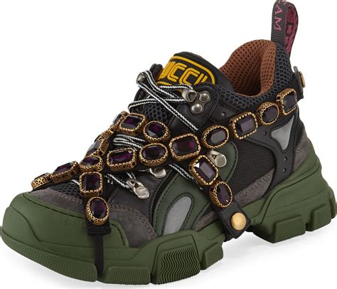 gucci flashtrek hiker sneaker with chain strap|gucci flashtrek sneakers price.